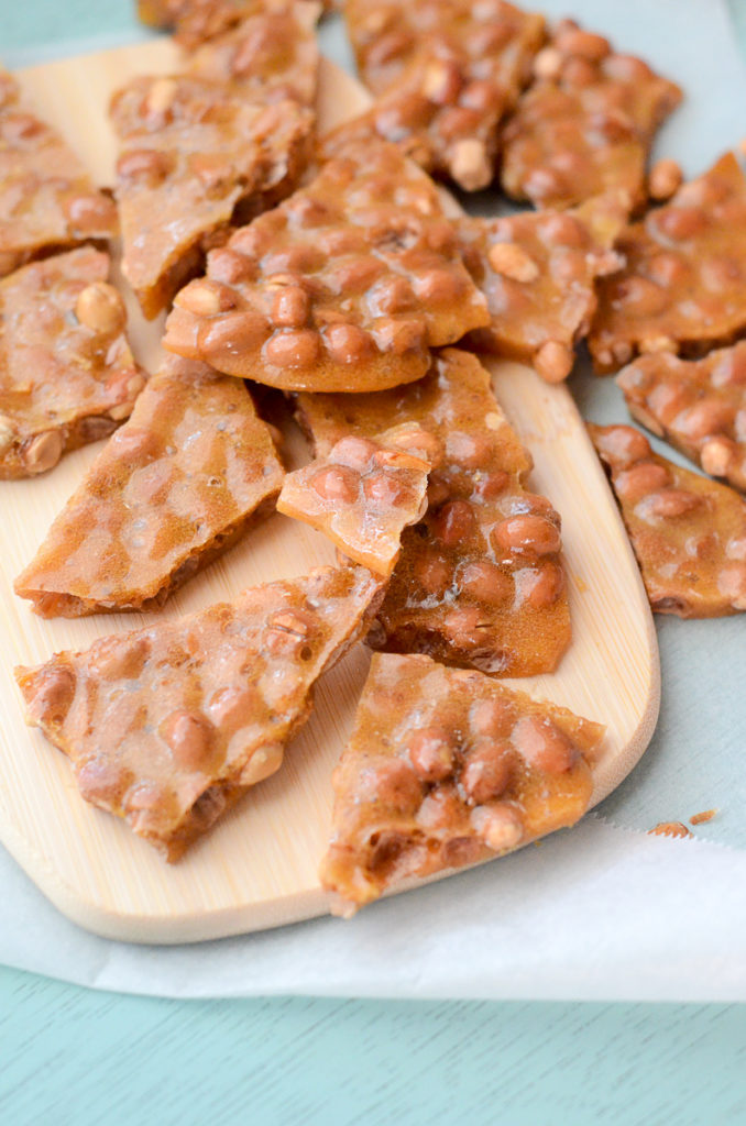 Old Fashioned Microwave Peanut Brittle Recipe - The Gifted Gabber