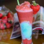 Strawberry Margarita Sherbet Float - The Gifted Gabber #icecreamfloat #icecream #dessert #recipes