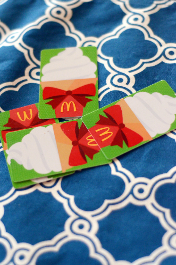 Compassion Bags with McDonald's Gift Cards and Toiletries