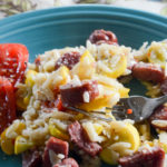 Easy Summer Squash and Sausage Skillet with Orzo - Summer Dinner - Stovetop Dinner - Easy Weeknight Dinners - Squash and Sausage Recipe - The Gifted Gabber