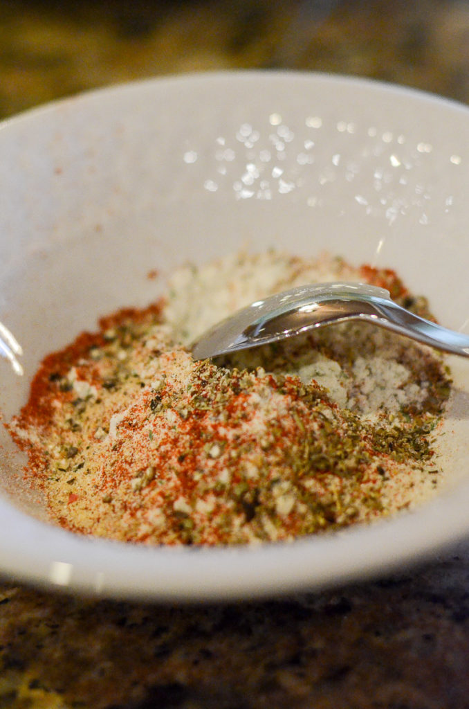 white bowl of ranch and spices