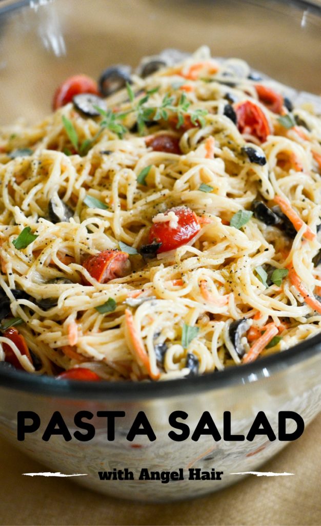 Easy Angel Hair Pasta Salad - The Gifted Gabber