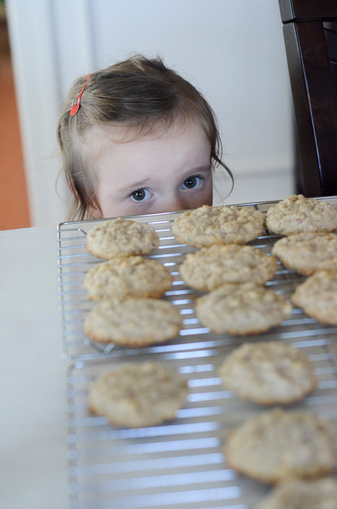 little girl gives pitiful look - asking for dessert 