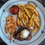 Places to Eat at Branson Landing - Travel with Kids - Steak and Shrimp Combo at Salt Grass Steakhouse - The Gifted Gabber