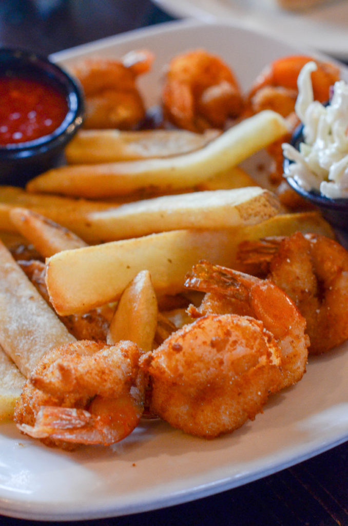 kids shrimp plate at White River Fish House