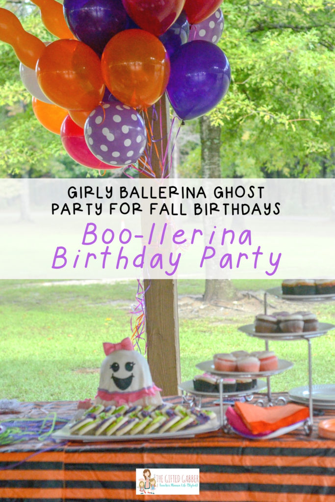 girly ghost Halloween birthday party table ghost party ideas 