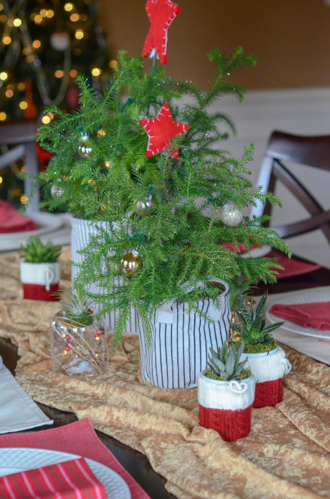 Holiday Home Tour - Black-and-White Christmas Decor - Christmas Stockings on a Blanket Ladder - The Gifted Gabber #christmas #christmasdecorations #holidayhometour #christmastour 