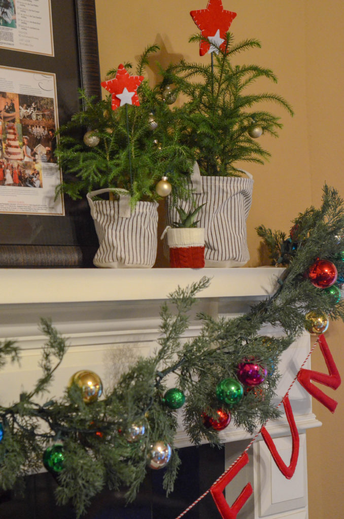 Holiday Home Tour - Black-and-White Christmas Decor - Christmas Stockings on a Blanket Ladder - The Gifted Gabber #christmas #christmasdecorations #holidayhometour #christmastour
