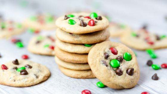 christmas m&m cookies