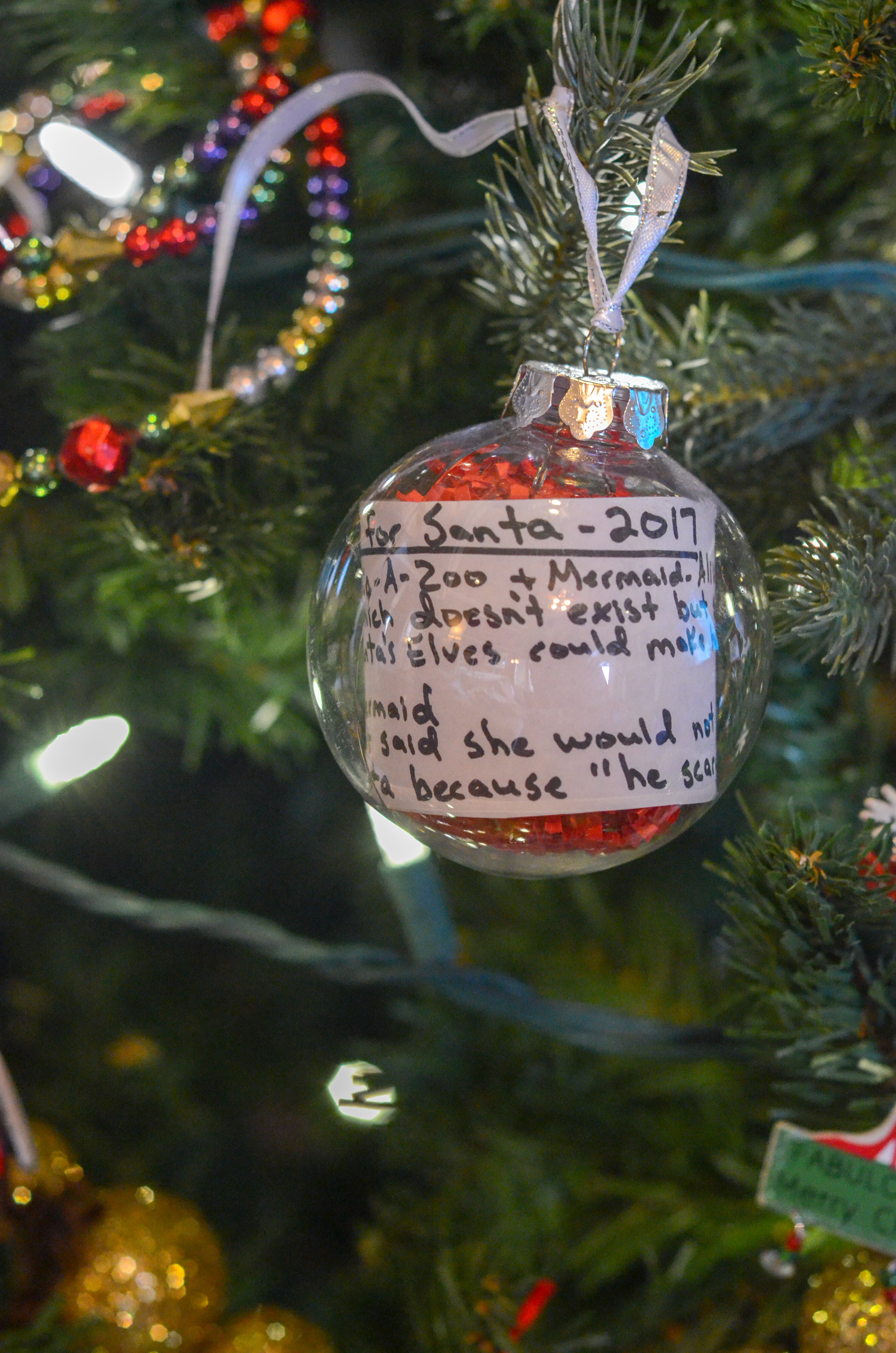 Christmas List for Santa Ornaments - Keepsake Ornaments to Save Child's Christmas Wish List Each Year - The Gifted Gabber #christmas #christmasdecor #kids #ornaments