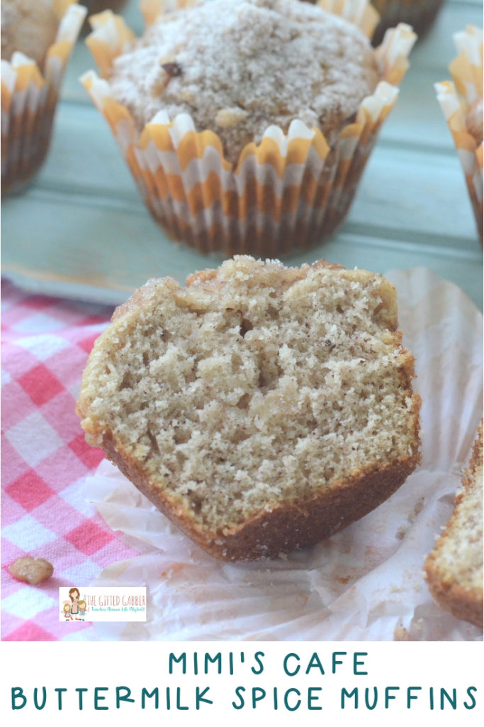 These Easy Mimi's Buttermilk Spice Muffins are just as delicious for baking at home as they are at the restaurant. These buttermilk muffins are perfect for breakfast to go with your coffee or to have as a special treat. #muffins #breakfast #desserts 