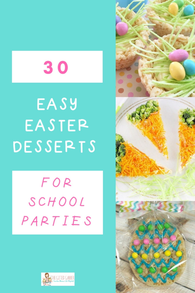 If you need easy Easter desserts for kids, you have found the right place! This round up has 30 easy Easter cupcakes, cookies, cheesecake, brownies, Rice Krispie treats, printables for favors, homemade Cadbury egg treats, and more! These creative and nut-free treats are in the shapes of eggs, bunnies, lambs, etc. Some are gluten free and allergy free. They are the perfect Easter treats for preschool, classroom, school, Sunday school or family parties. 