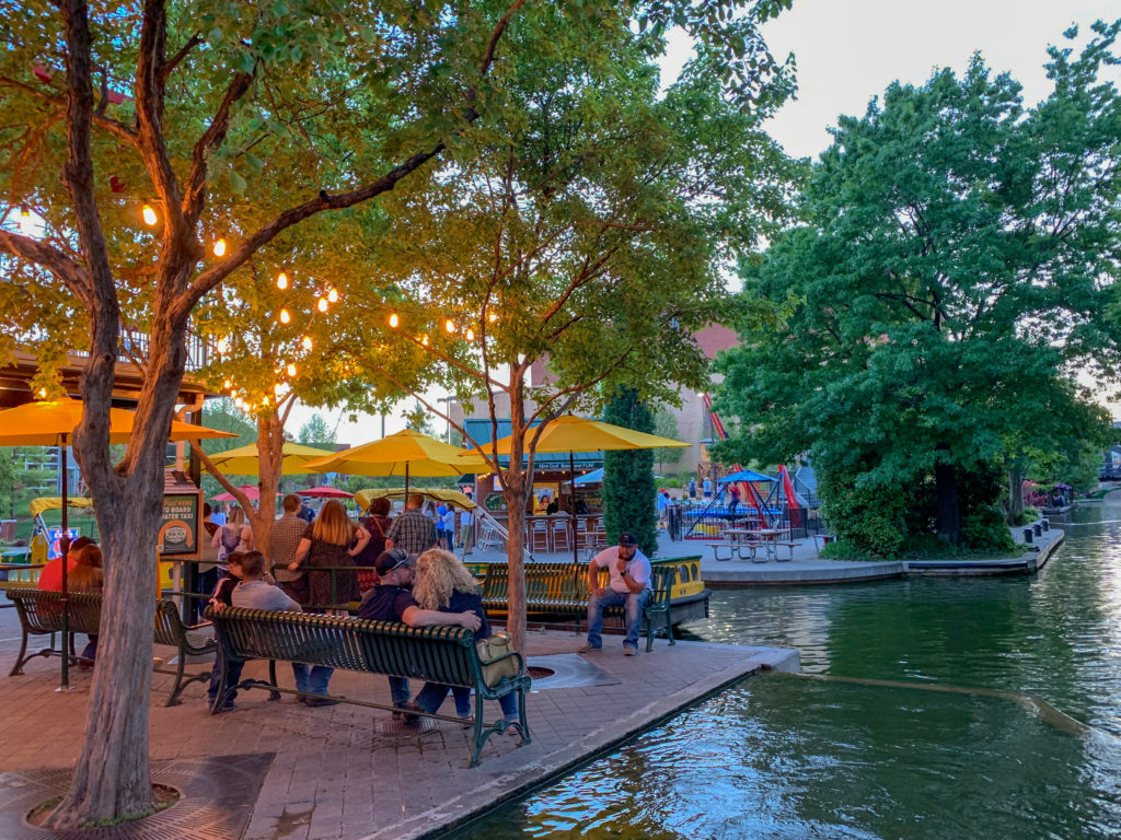 sunset view of Bricktown Canal - Oklahoma City 