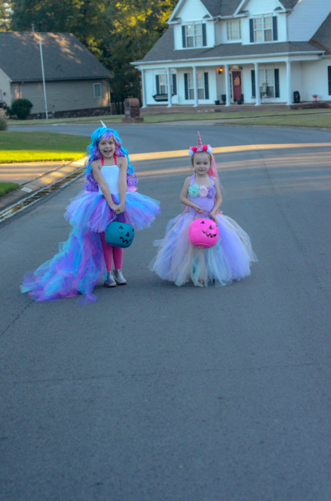 sisters dressed for Halloween 