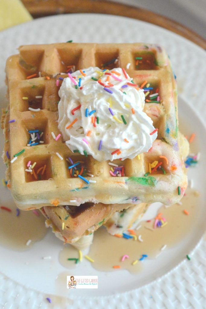 Birthday Cake Waffles - Birthday Breakfast Ideas for Kids