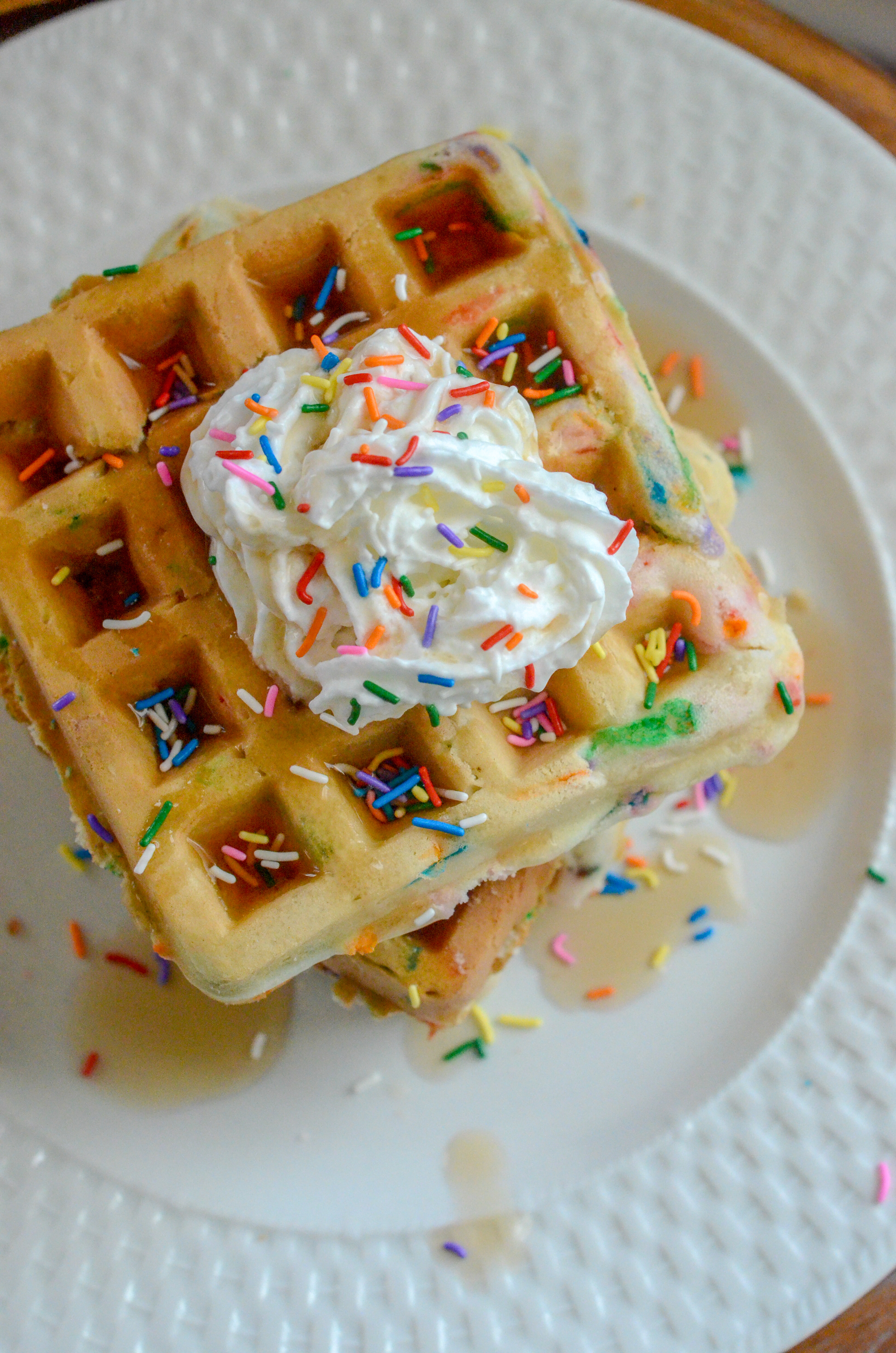 Birthday Cake Waffles - Birthday Breakfast Ideas for Kids