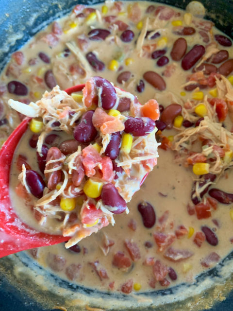 Cream Cheese Chicken Chili for Stove or Crockpot