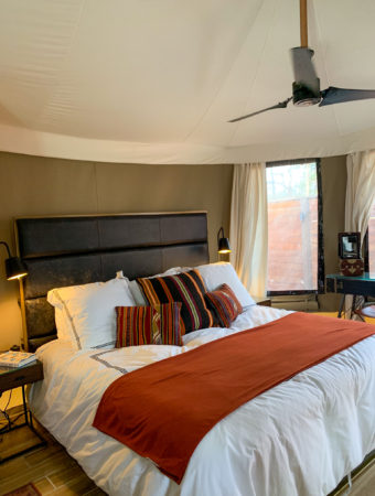 African-decor in bedroom of the Nest of Hot Springs - taken by Arkansas lifestyle blogger, Amy, and Planted in Arkansas