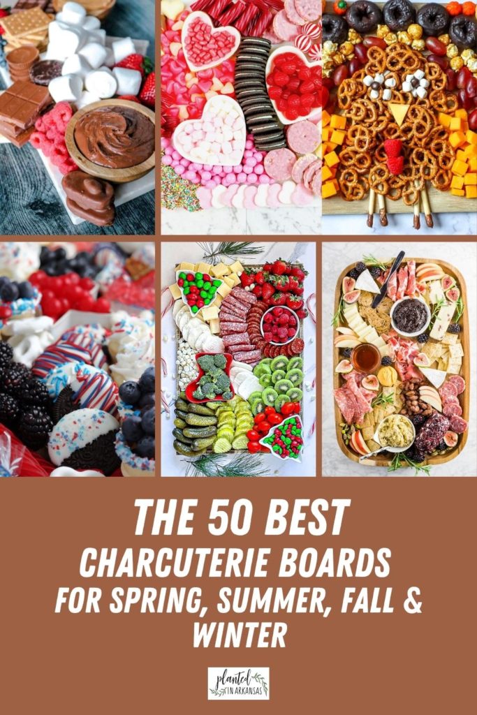 simple charcuterie boards ideas for potluck charcuterie table in collage image with text overlay