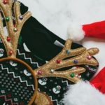 a flatlay of school dress up day outfits for Christmas dress up days at school