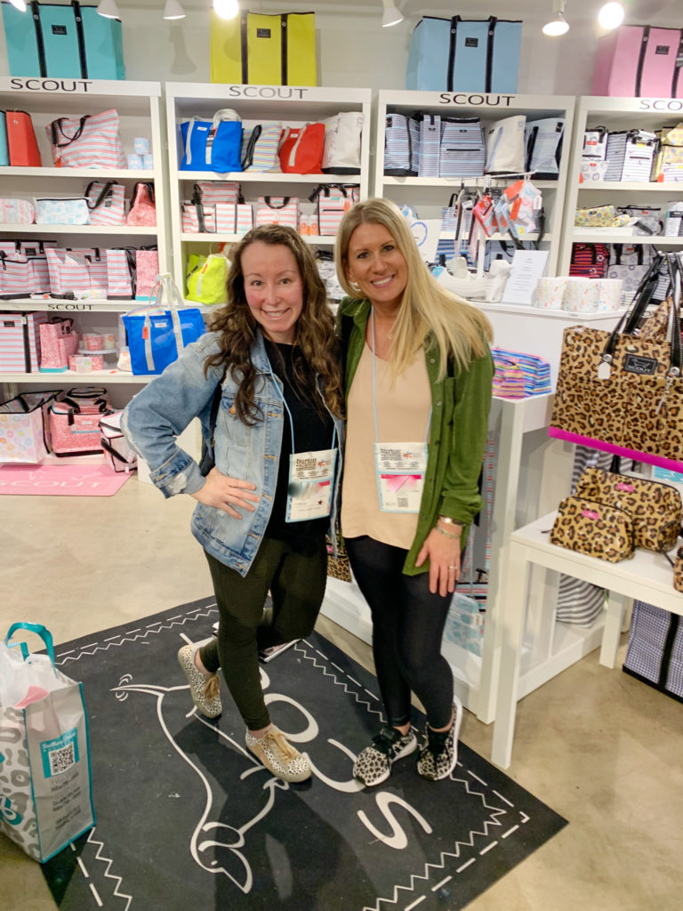 Arkansas blogger, Amy, and her friend at Dallas Market Hall during Dallas Market Week in March