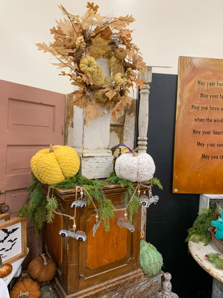 fall display at fall Vintage Market Days Little Rock