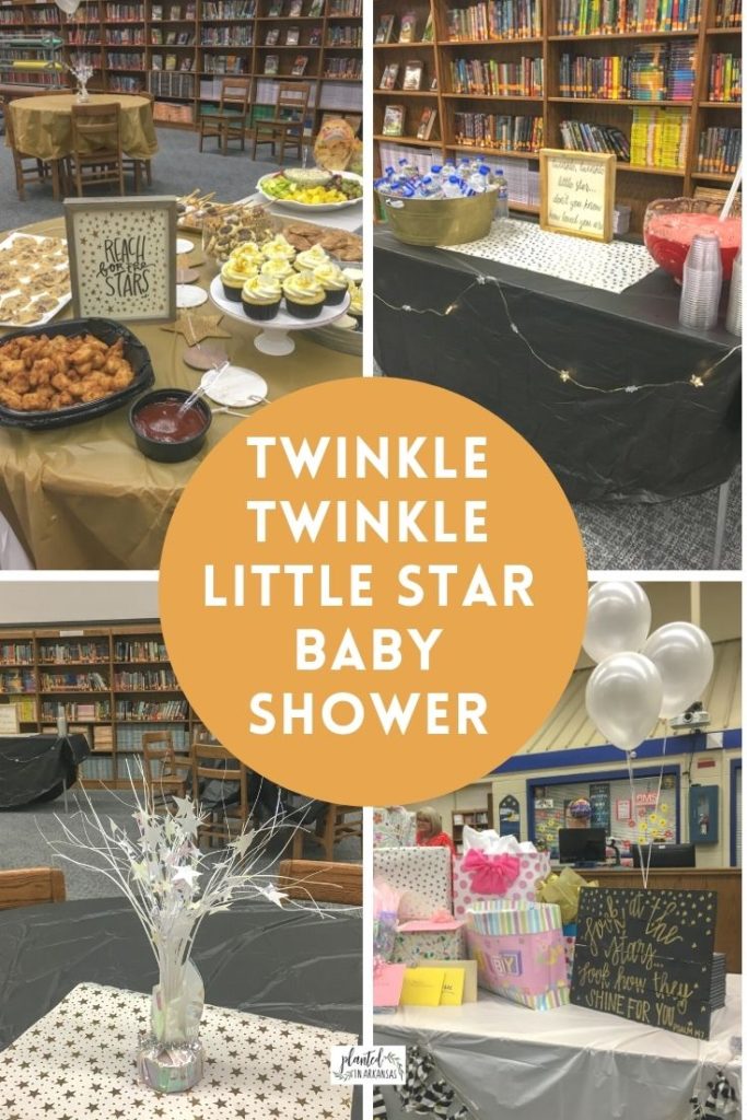 Twinkle Twinkle Little Star baby shower collage image for fall baby shower themes