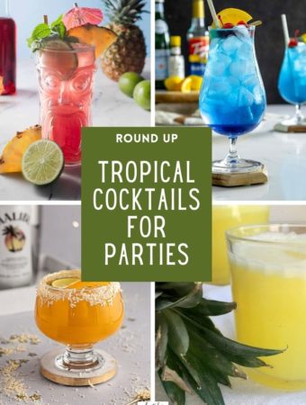 drinks for a luau images with text overlay