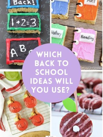 back to school party ideas in a collage with a circle text box in center