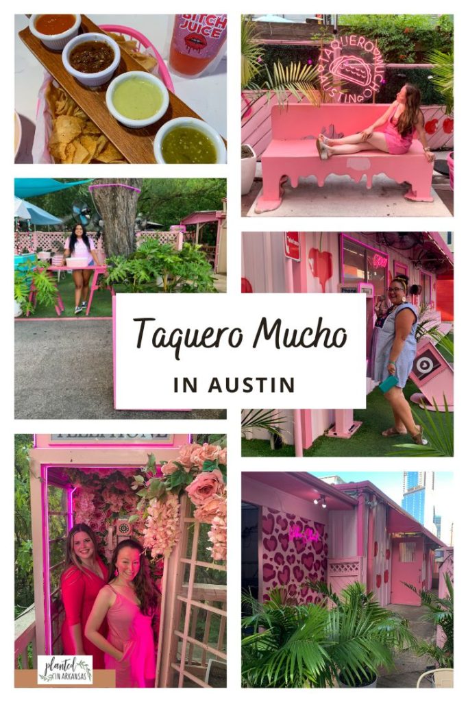 collage images of women on Austin girls trip at Taquero Mucho Austin restaurant 