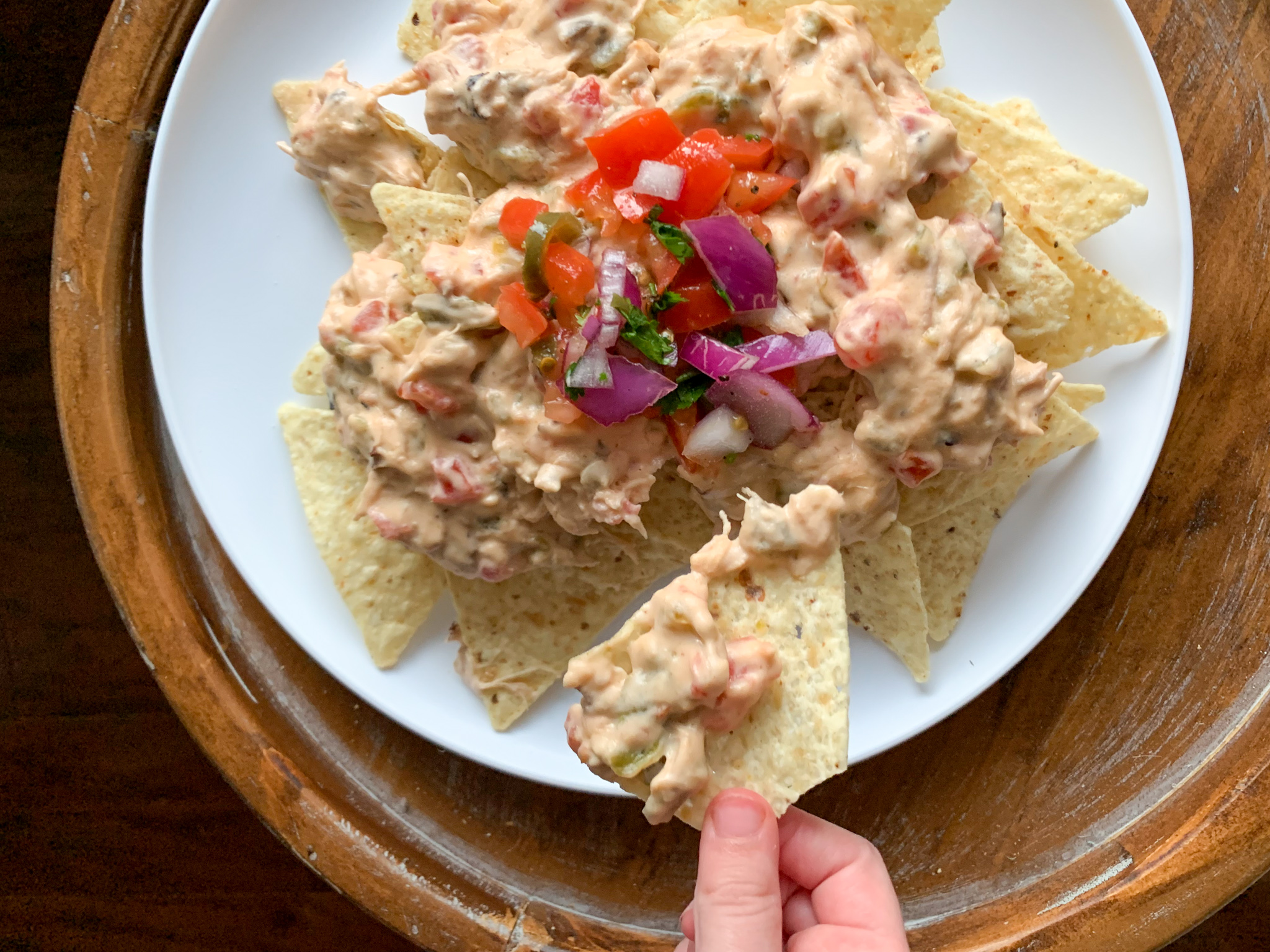 Green Chile Queso with Pulled Pork (or Without)