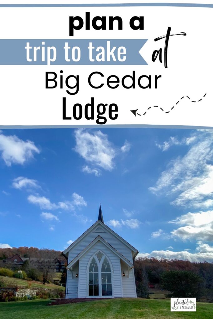 little chapel at Big Cedar Lodge - Missouri with a text overlay