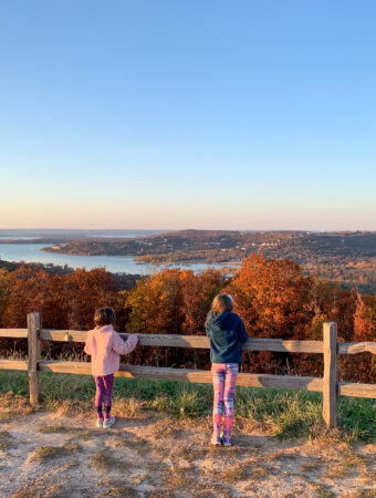 two little girls looking at Big Cedar Lodge on Table Rock Lake entry