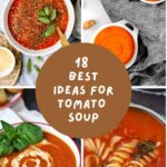 collage of homemade tomato soup - gluten free tomato soup, dairy free tomato soup included