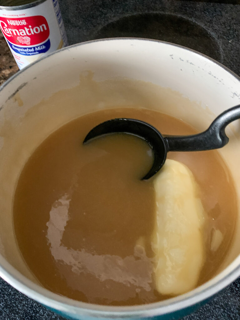 butter sauce on stove