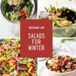 winter salad ideas in a collage