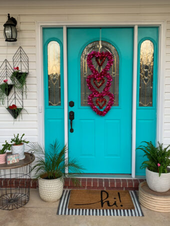 Valentine's Day porch decor