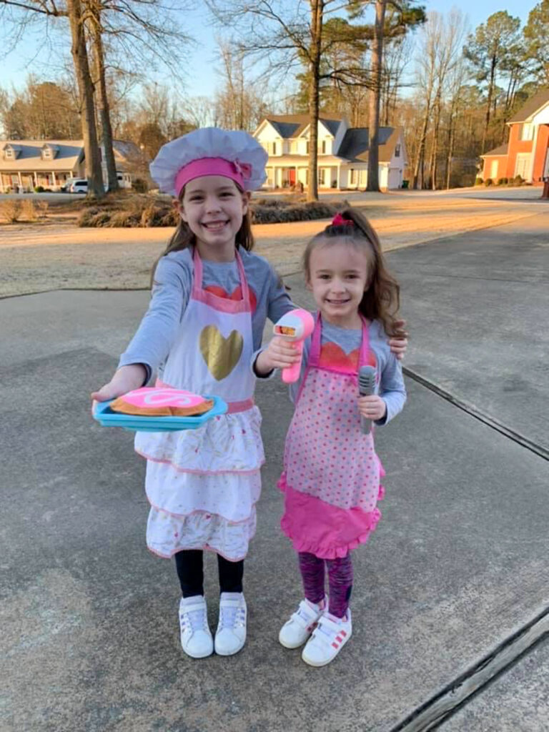 little girls dressed in future careers theme day for elementary school spirit day themes