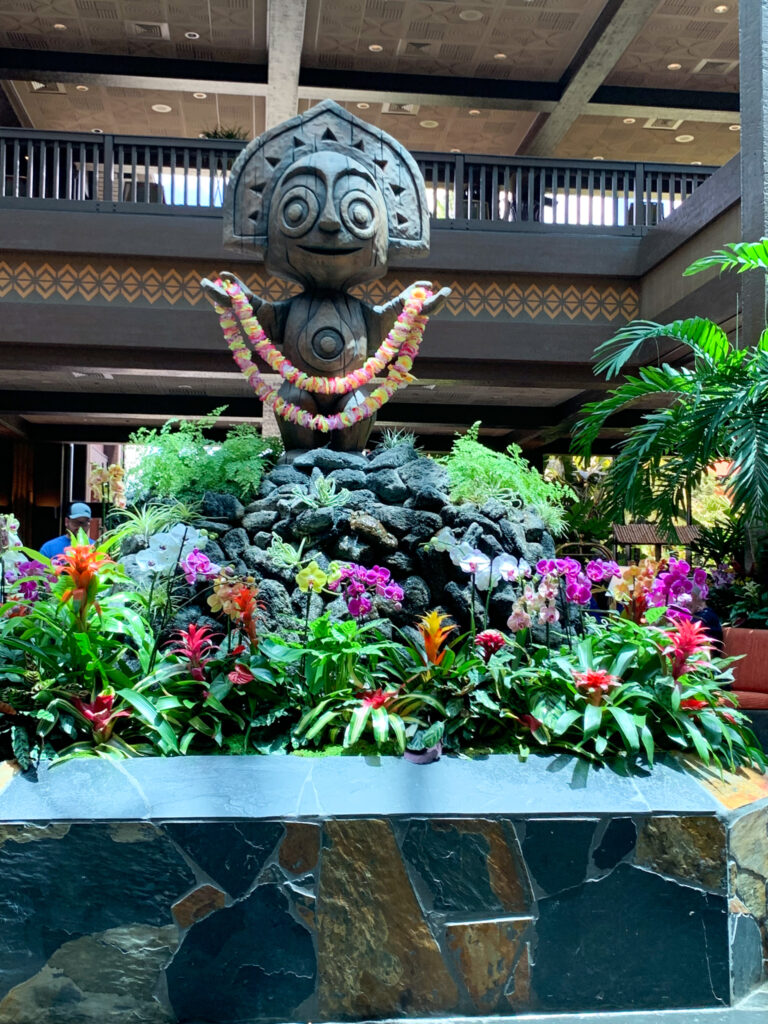 vignette of plants in Polynesian Village Resort at Disney World