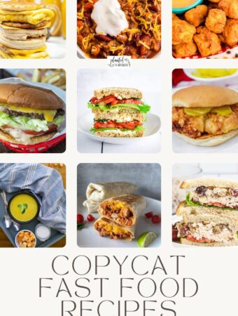 copycat fast food restaurant recipes collage on white background