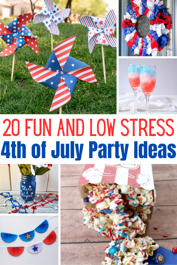 4th of July ideas in a collage with text in middle 