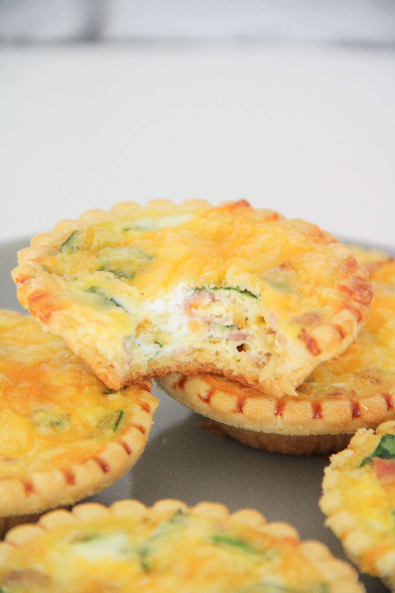 The Best Mini Ham Spinach Quiche With Bacon Recipe