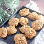 tray of no bake peanut butter cookies
