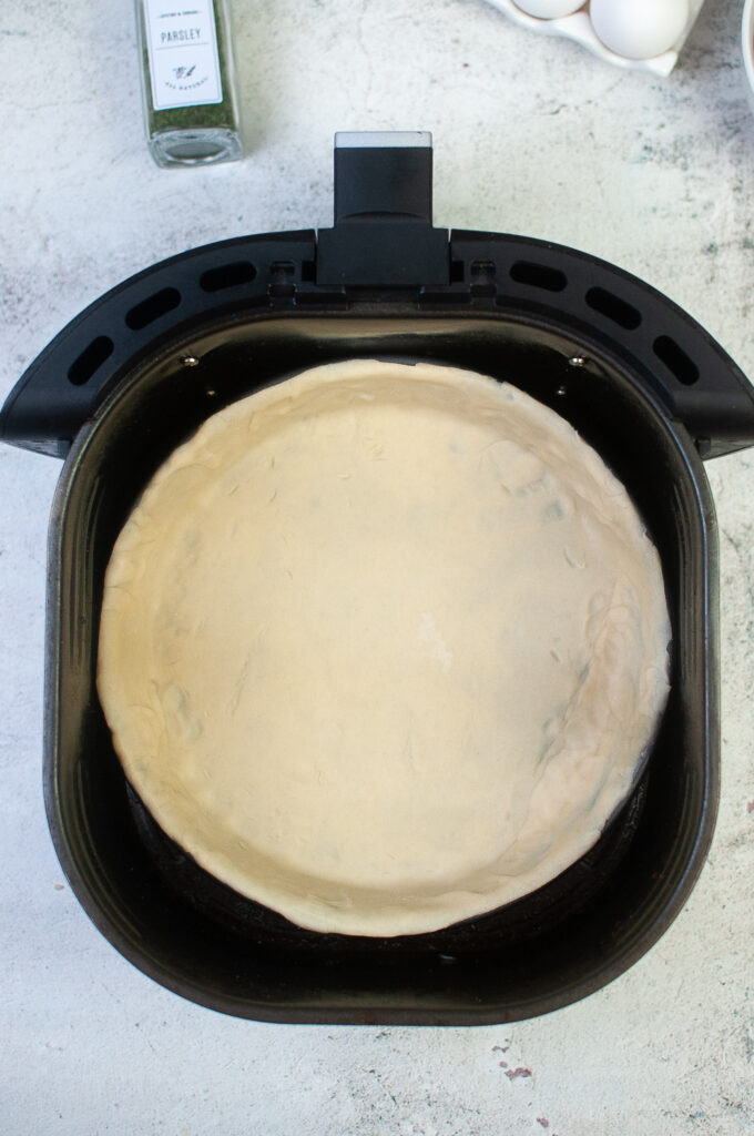 8 inch pie crust in air fryer pan 
