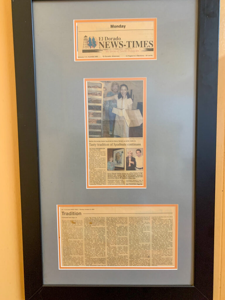 framed newspaper article