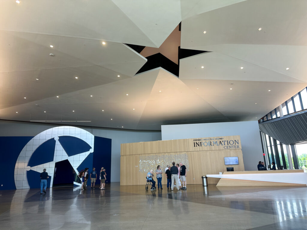 atrium in star in ceiling at U.S. Marshals Museum in Fort Smith, Arkansas