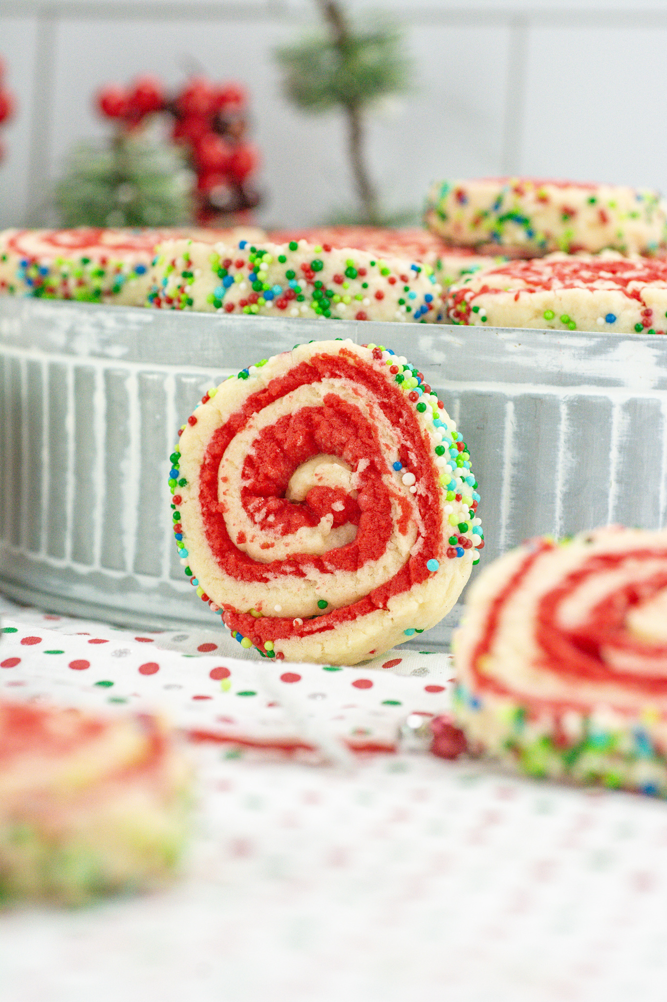 Beautiful Christmas Pinwheel Cookies (Christmas Swirl Cookies)