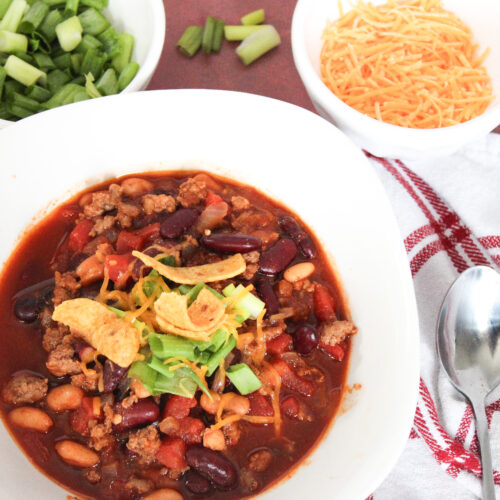 Stove Top Beef and Sausage Chili Recipe