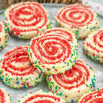 Christmas pinwheel cookies with swirls