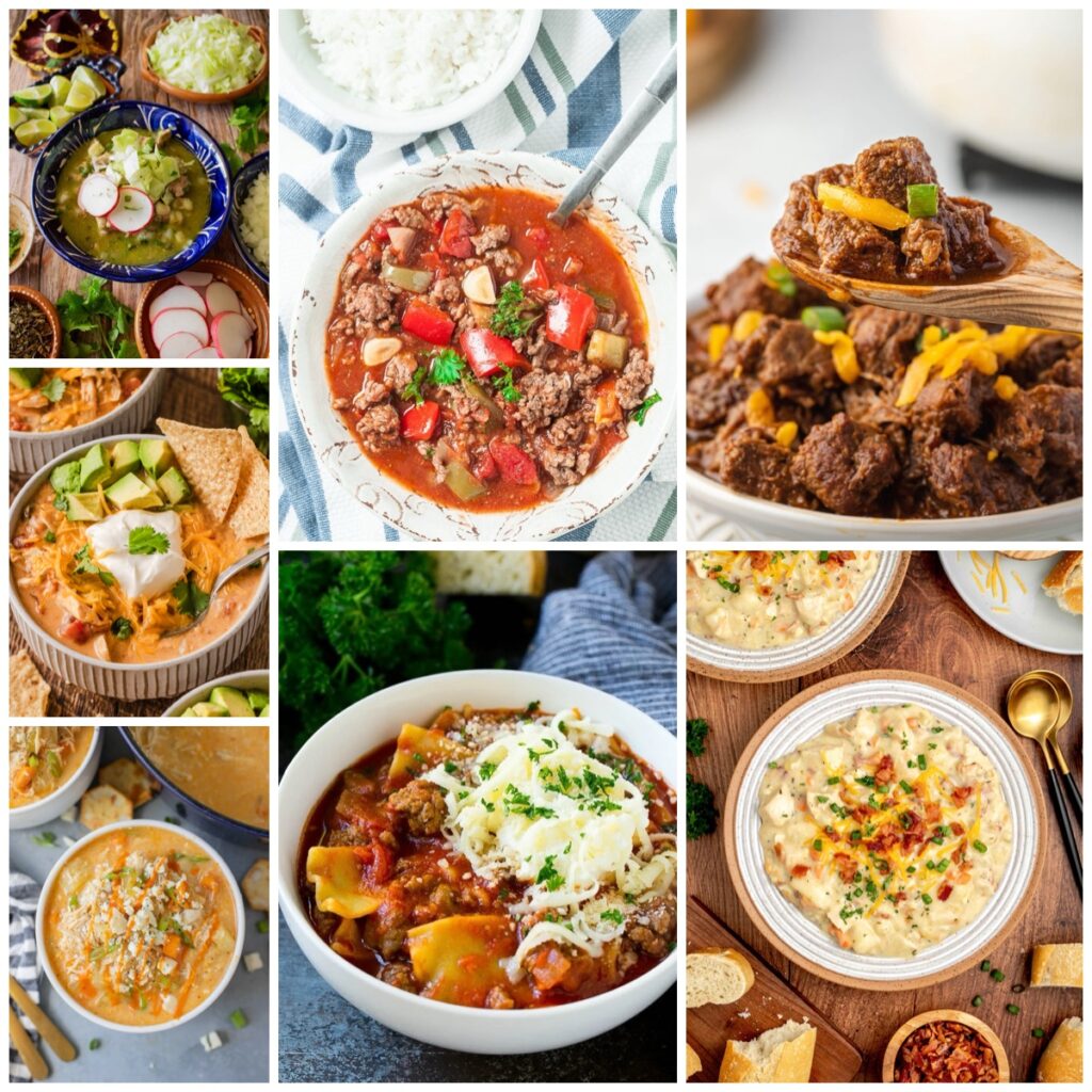 21 best soups for a Souper Bowl party in a collage image